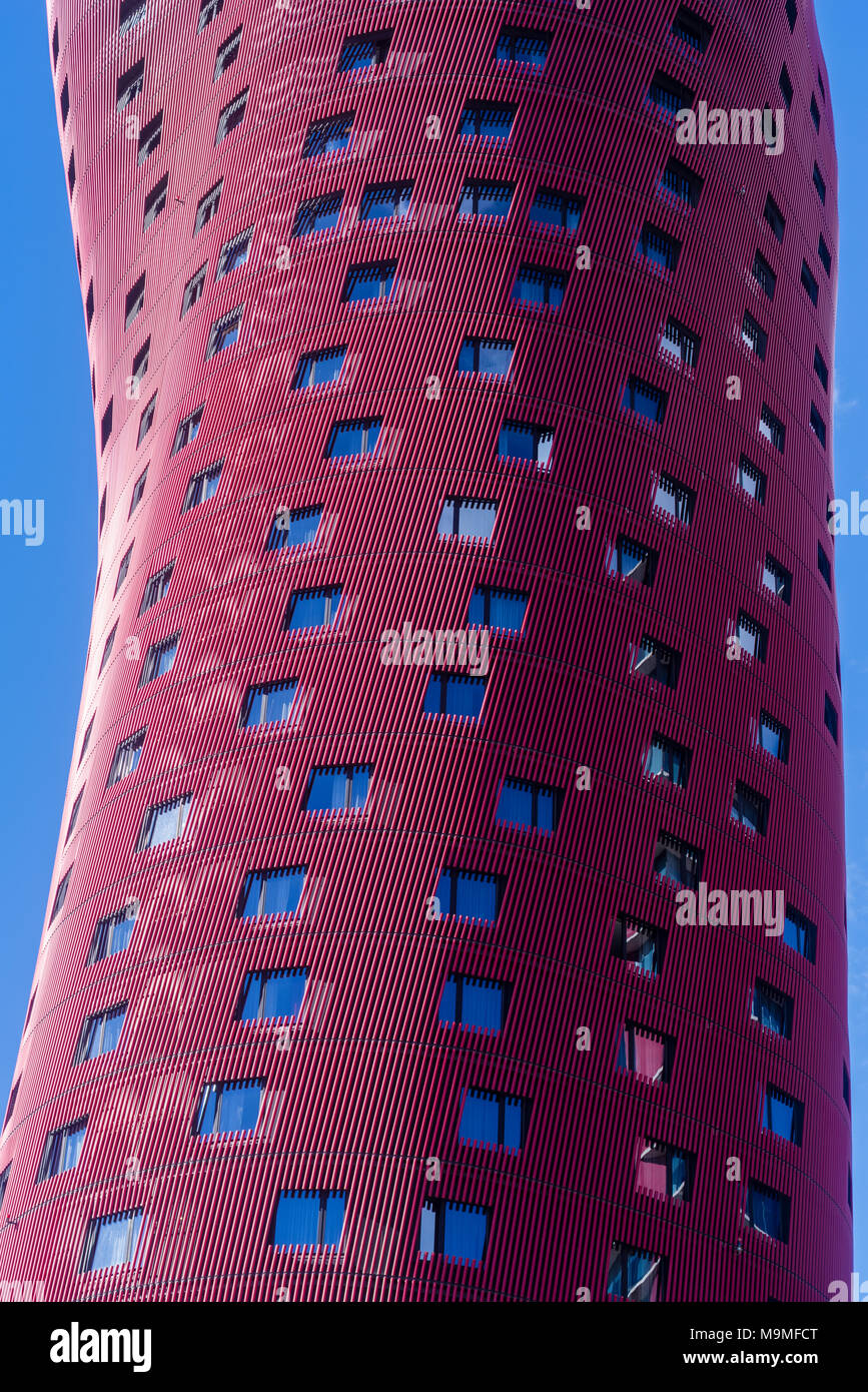 Fira de Barcelona de bâtiments par l'architecte japonais Toyo Ito.Barcelone, Catalogne, en Europe. Banque D'Images