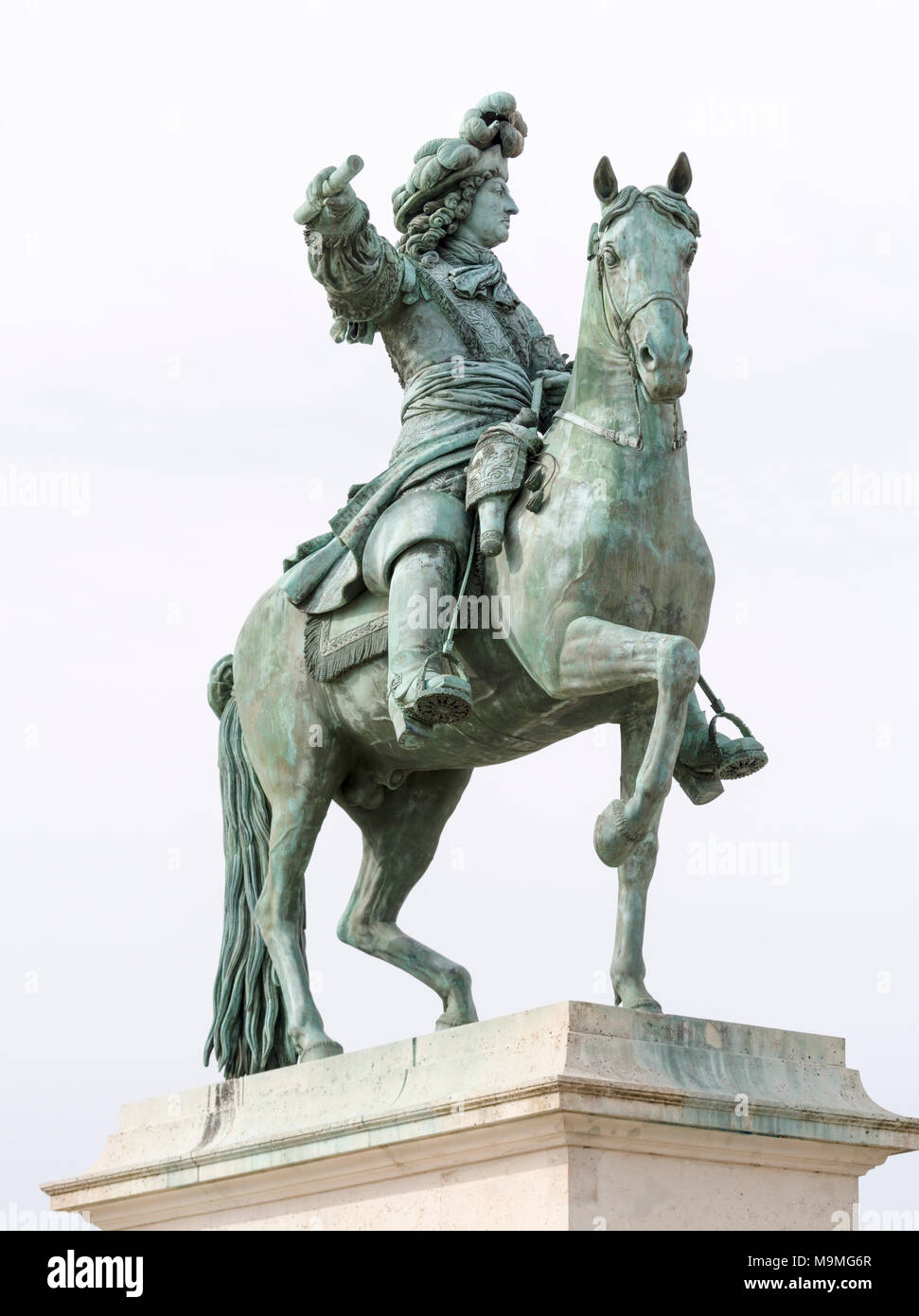 Sculpture Bronze - Cheval Avec Son Attelage - Statue Décorative, Authentique