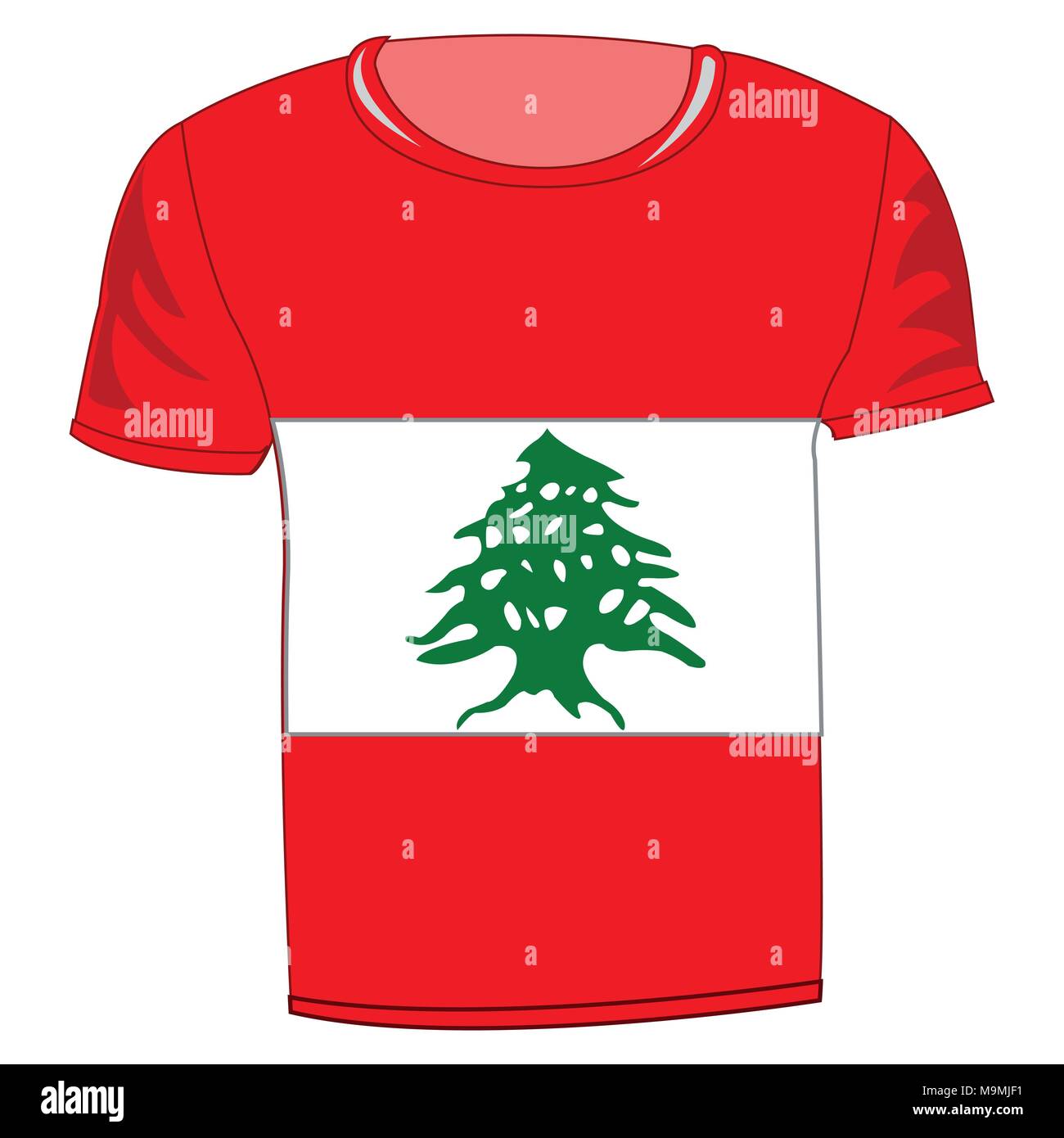 T-shirt drapeau Liban Illustration de Vecteur
