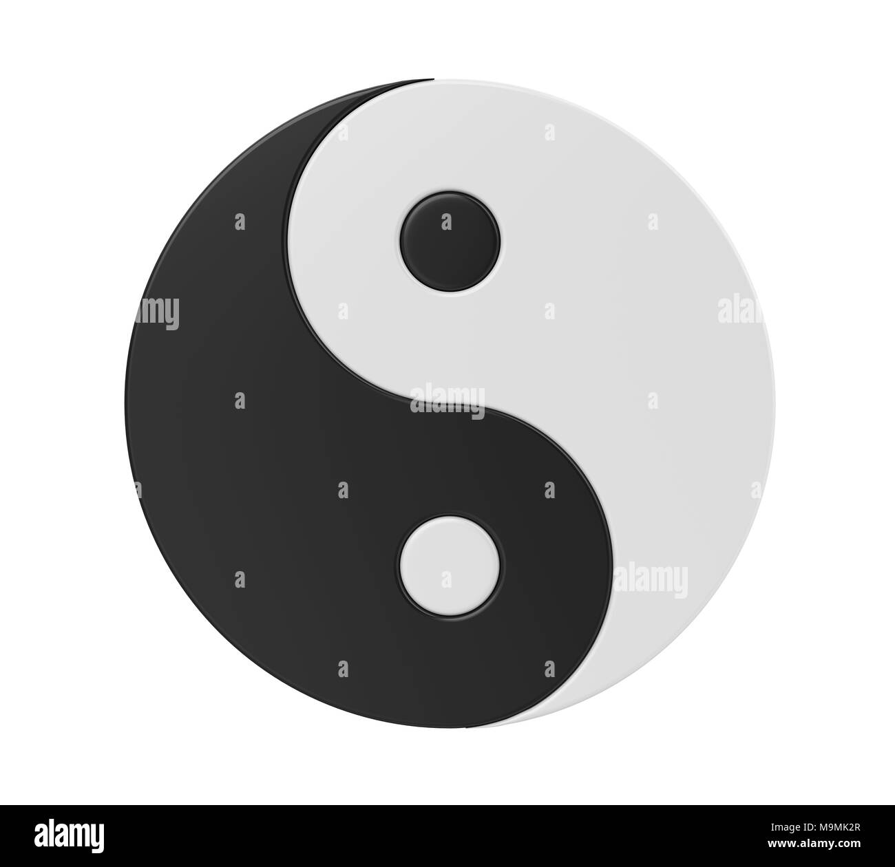 Isolé symbole Yin et Yang Banque D'Images