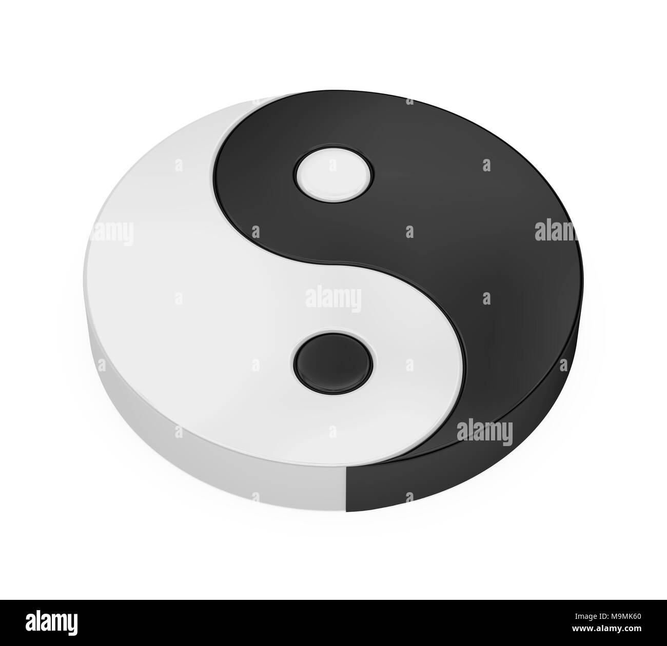 Isolé symbole Yin et Yang Banque D'Images