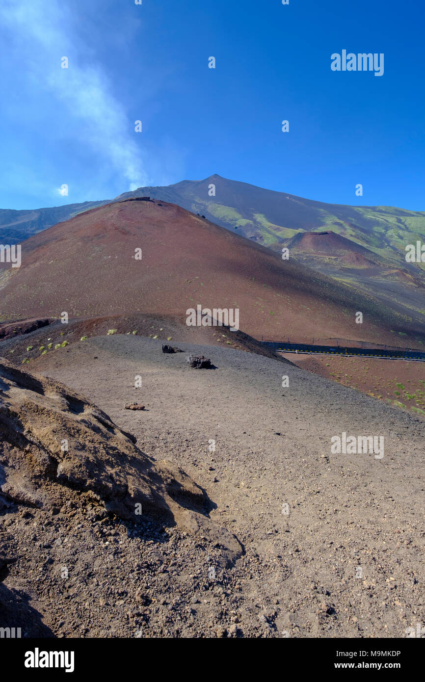 Paysage volcanique, volcan Etna, Province de Catane, Italie, Silcilia Banque D'Images