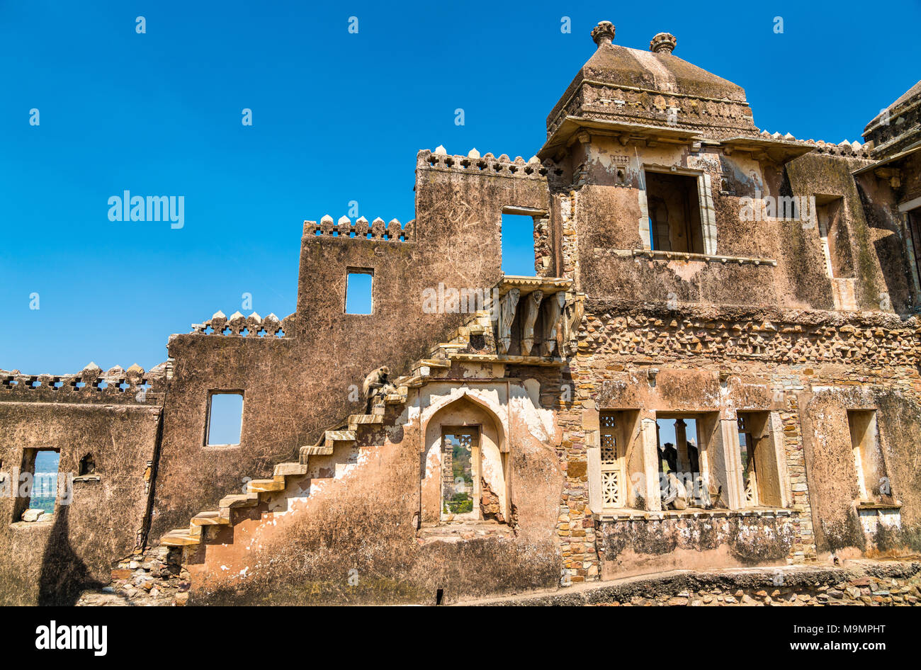 Ruines de Gora Palace Badal à Chittorgarh Fort - Rajasthan, Inde Banque D'Images