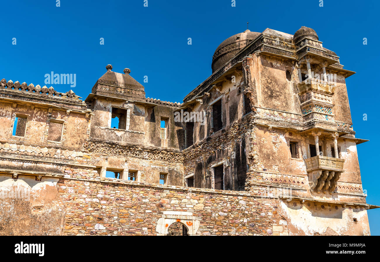 Ruines de Gora Palace Badal à Chittorgarh Fort - Rajasthan, Inde Banque D'Images