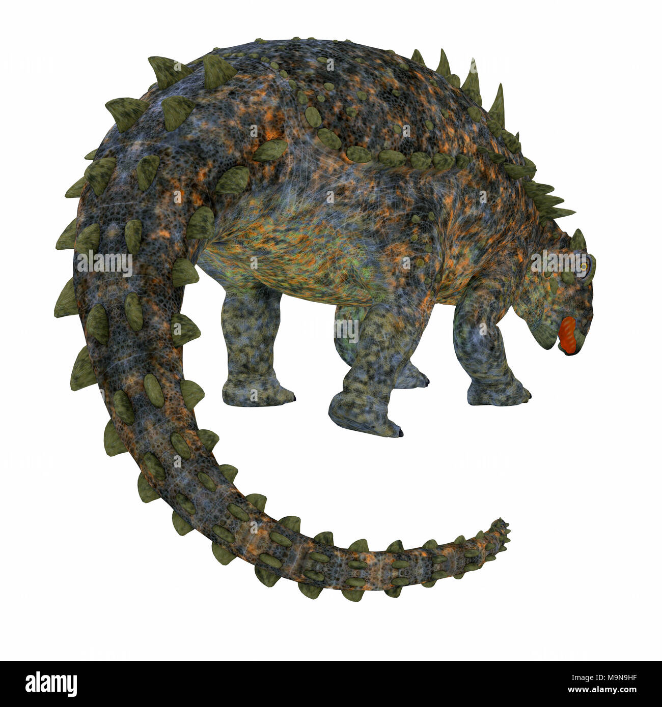 Polacanthus Polacanthus - Queue de dinosaure était un dinosaure herbivore blindés qui ont vécu en Europe pendant la période du Crétacé. Banque D'Images