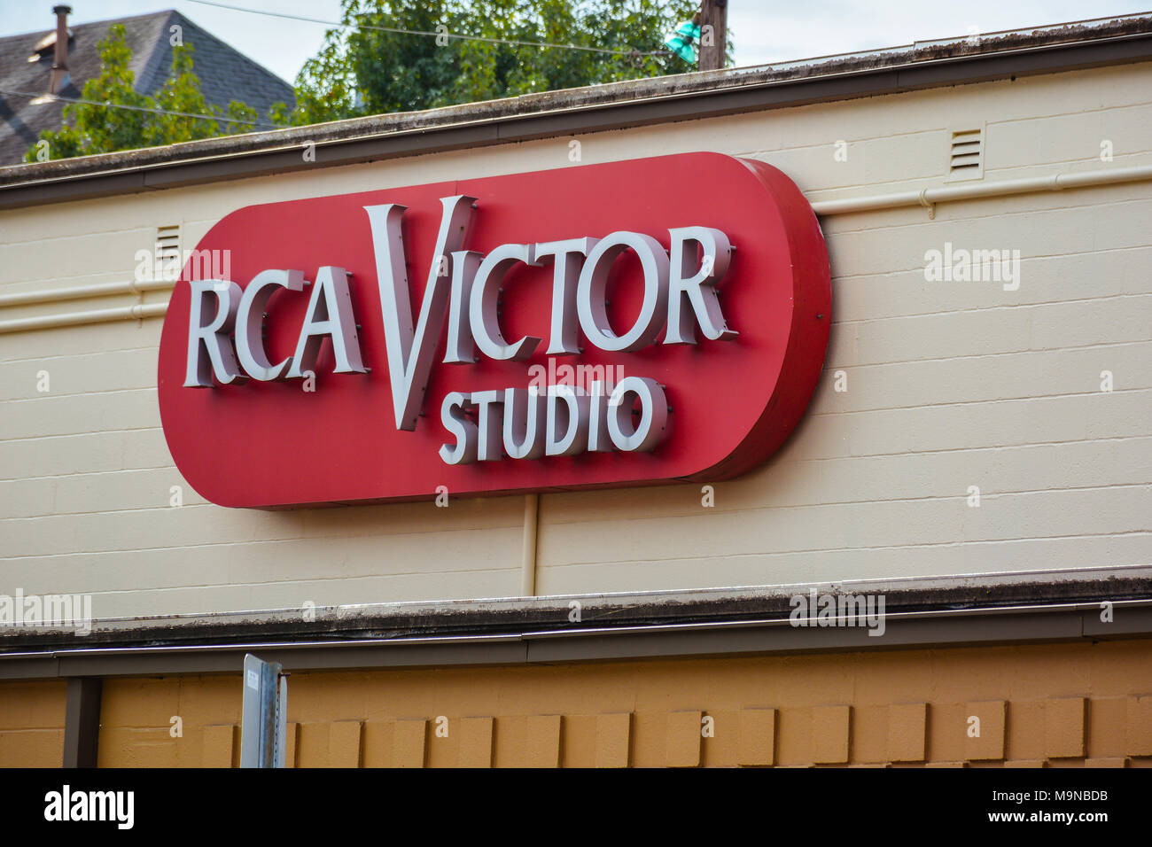 Studio B de RCA - il s'est rendu célèbre dans les années 60 pour être l'un des berceaux de Nashville Sound. Elle est inscrite au Registre national des lieux historiques. Banque D'Images