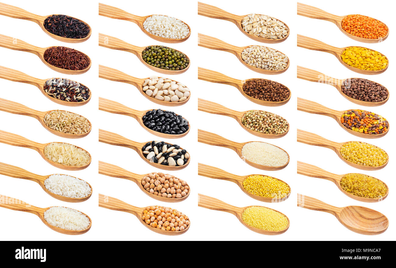 En cuillères isolé sur fond blanc Banque D'Images