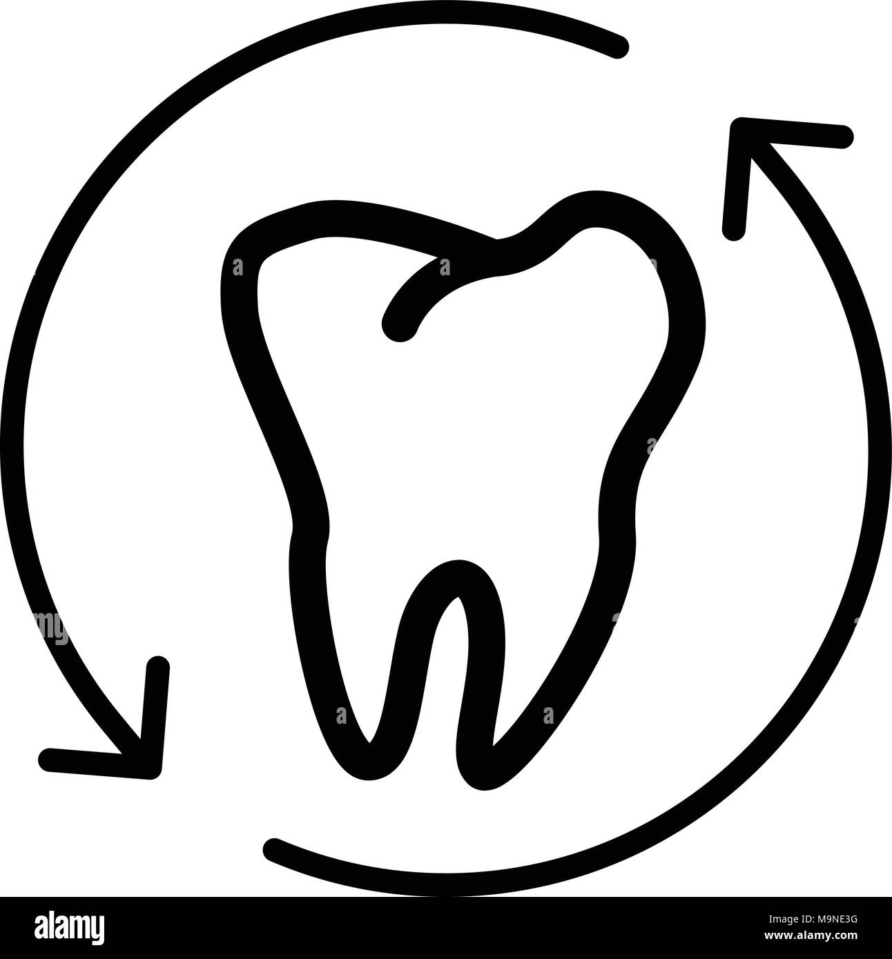 L'icône de soins dentaires en tant que fichier EPS 10 Illustration de Vecteur