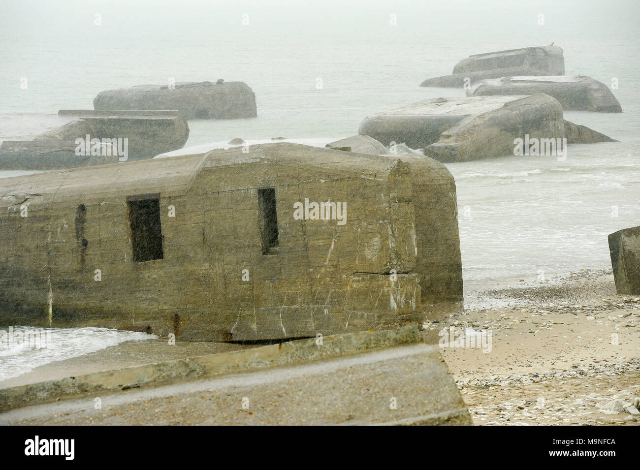 25 Stutzpunkt Vigso (Stronghold Vigso) en contrebas Vigsø Bugt (Vigso Bay) dans la région nord du Jutland, Vigso, au Danemark. 20 août 2010, est l'un des defensiv Banque D'Images