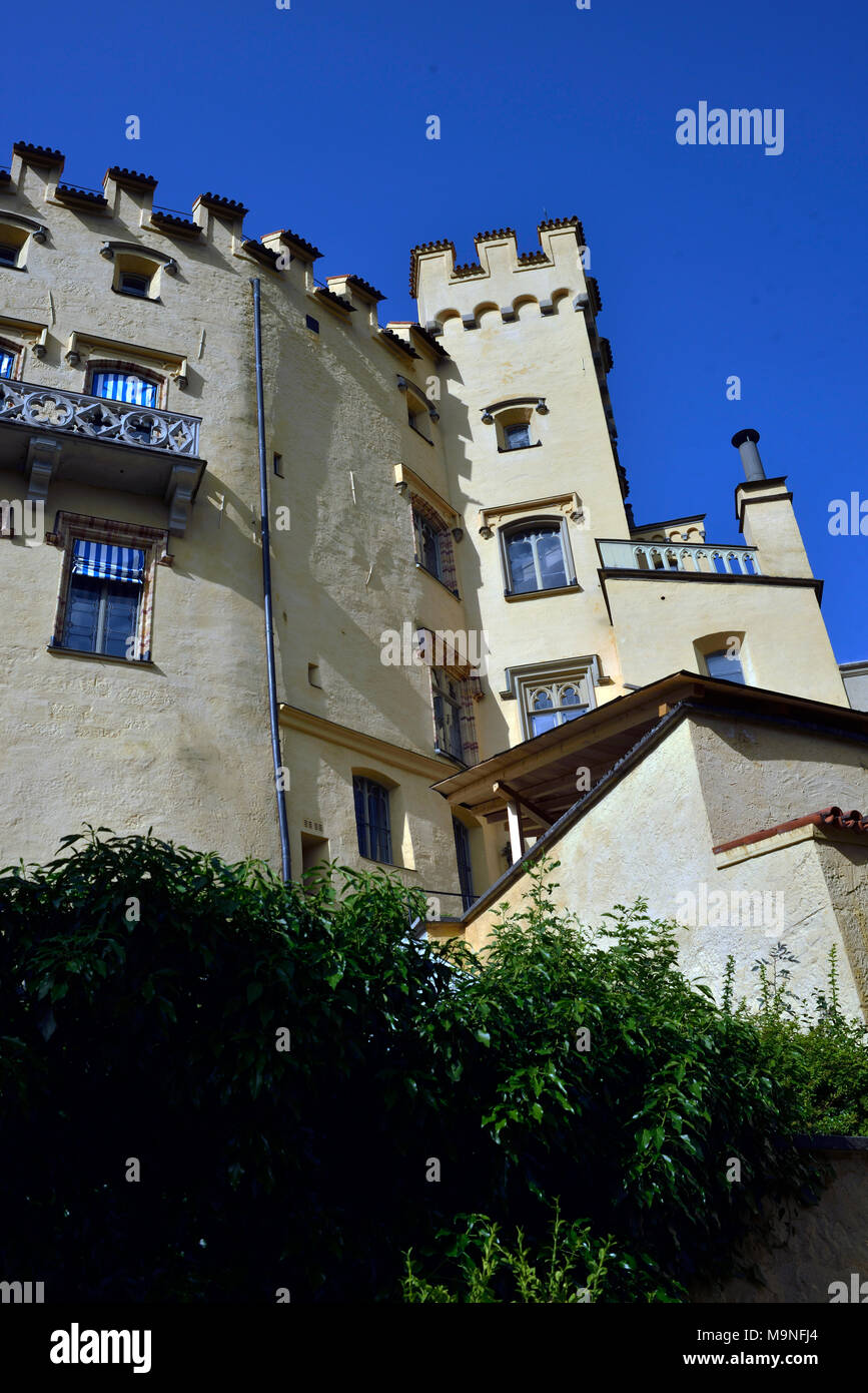 Le château de Neuschwanstein, l'un des 'Mad' King Ludwig II La deuxième châteaux dans le sud de la Bavière, Allemagne. Banque D'Images