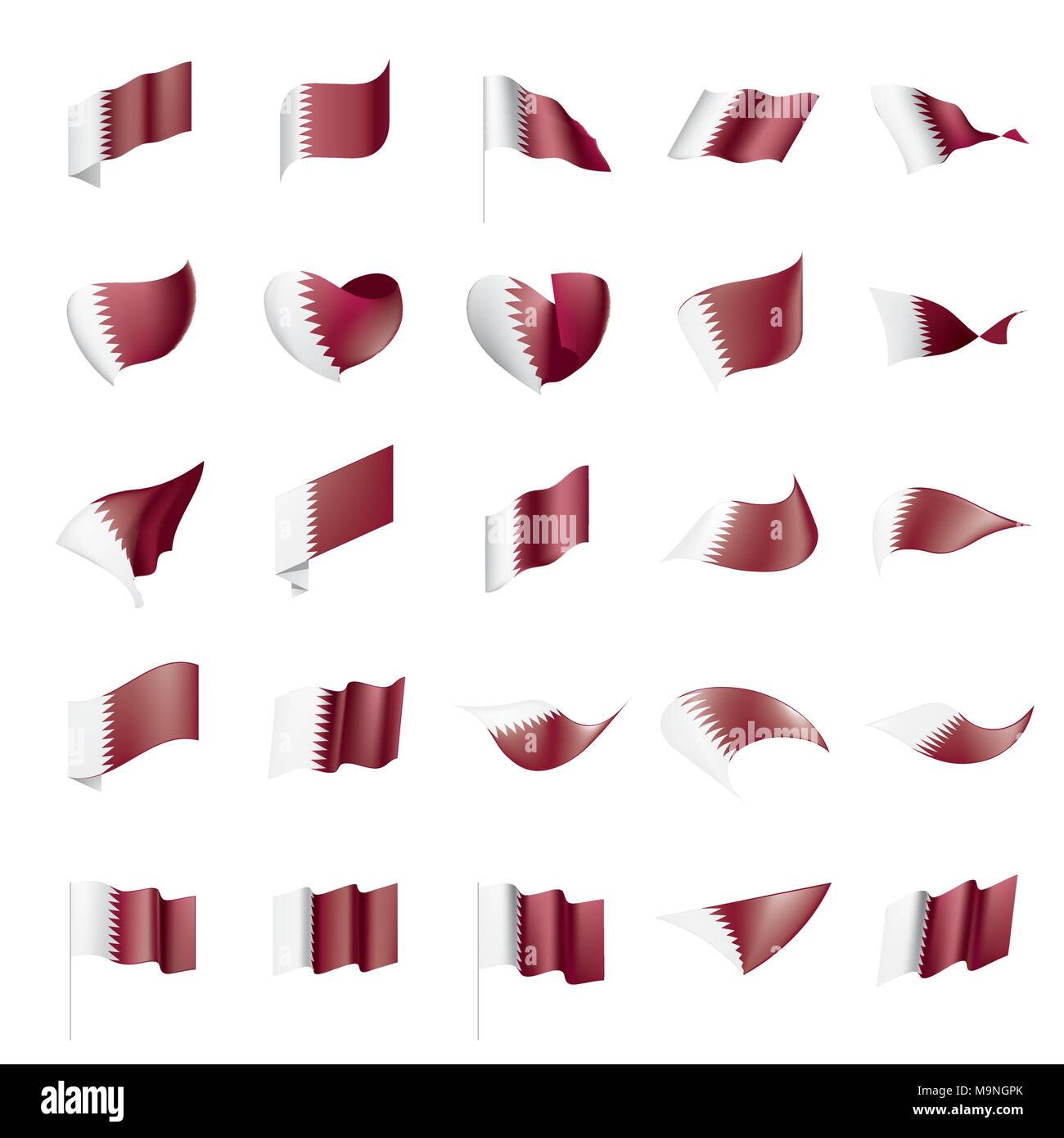 Le Qatar drapeau, vector illustration Illustration de Vecteur