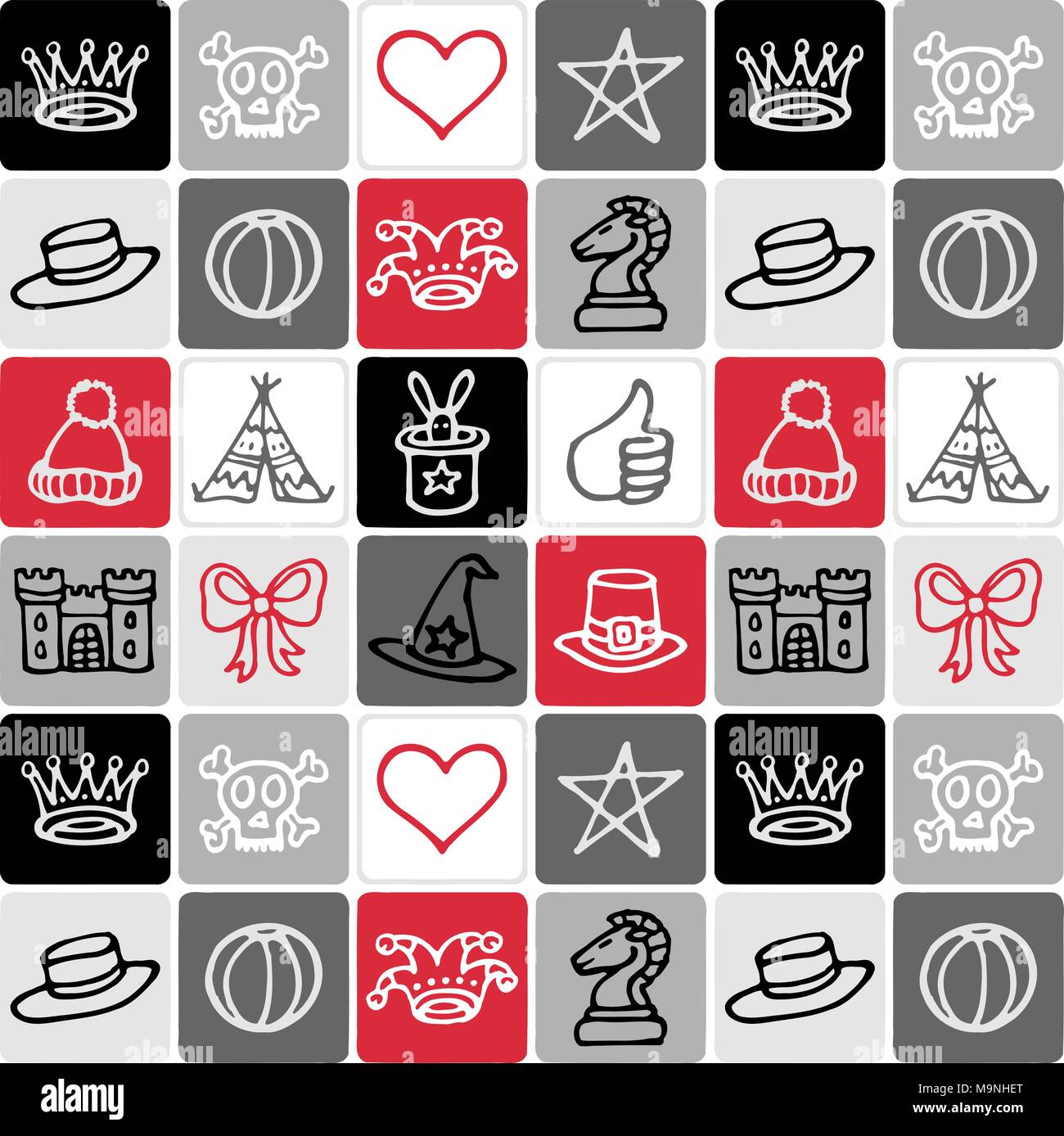 Hand Drawn Icons Set - 1 Illustration de Vecteur