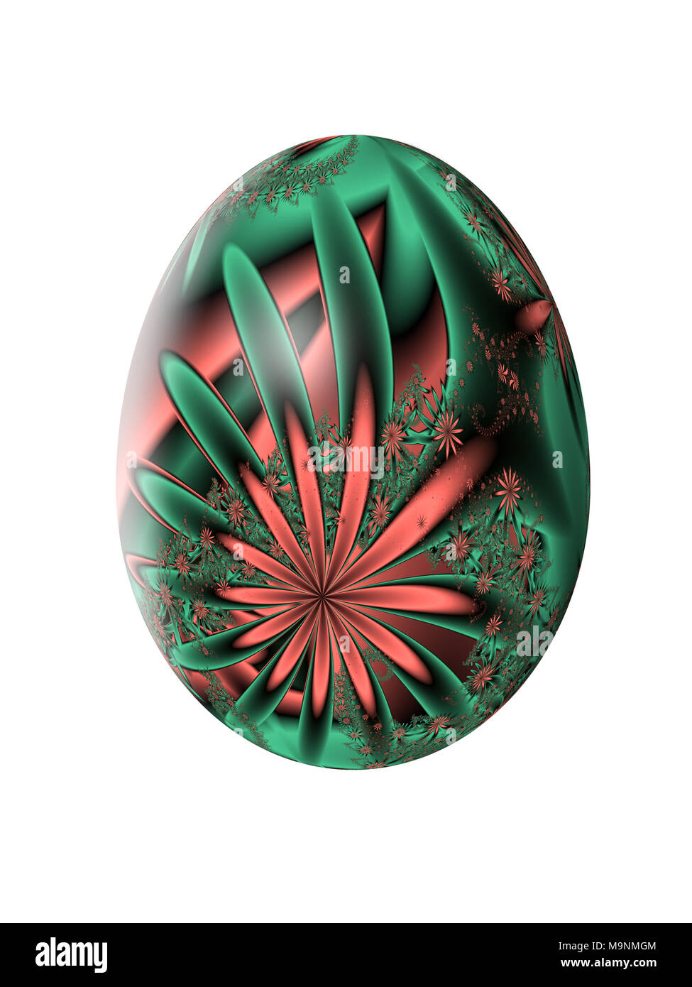 Modèle Fractal sous la forme d'un oeuf de Pâques. Illustration Banque D'Images