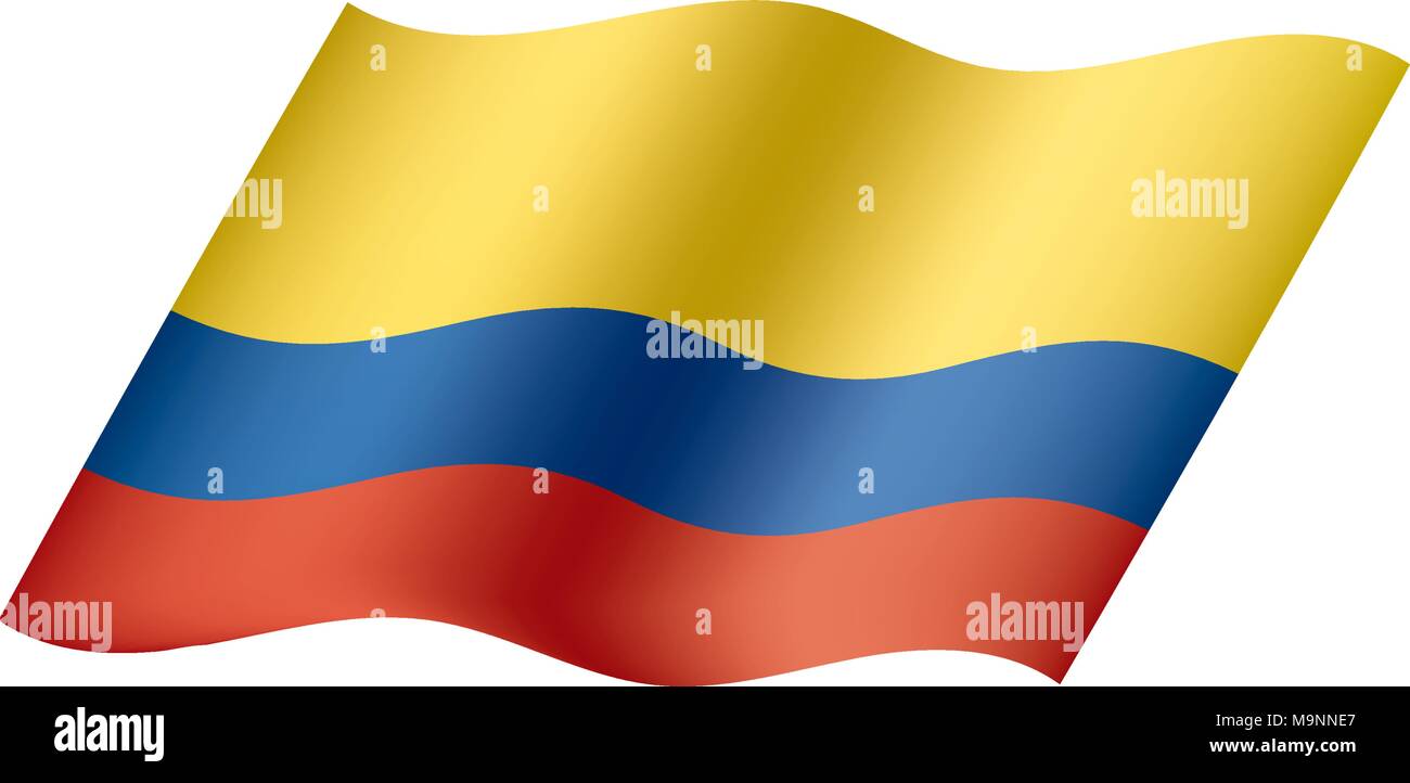 Colombie drapeau, vector illustration Illustration de Vecteur