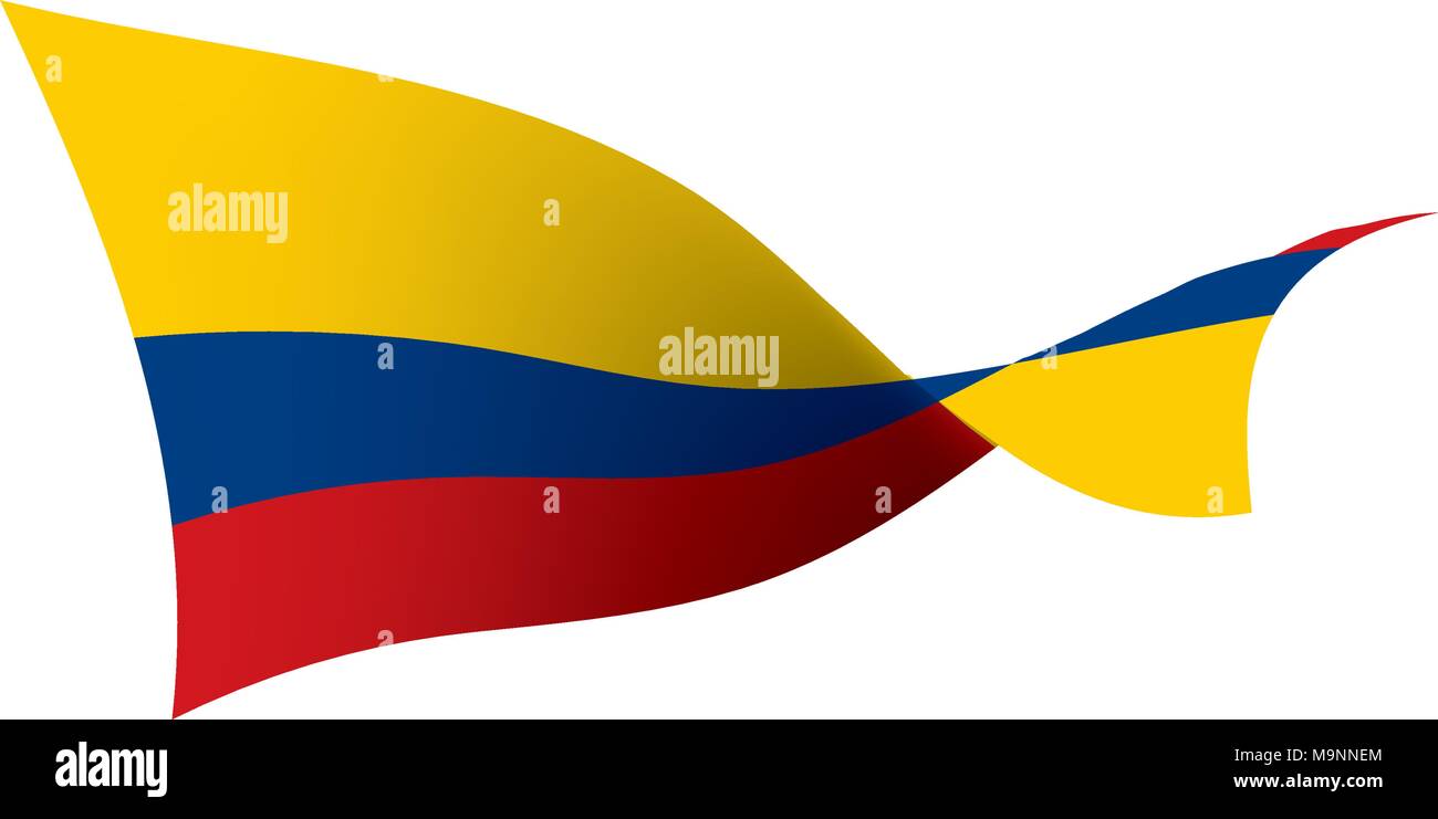 Colombie drapeau, vector illustration Illustration de Vecteur