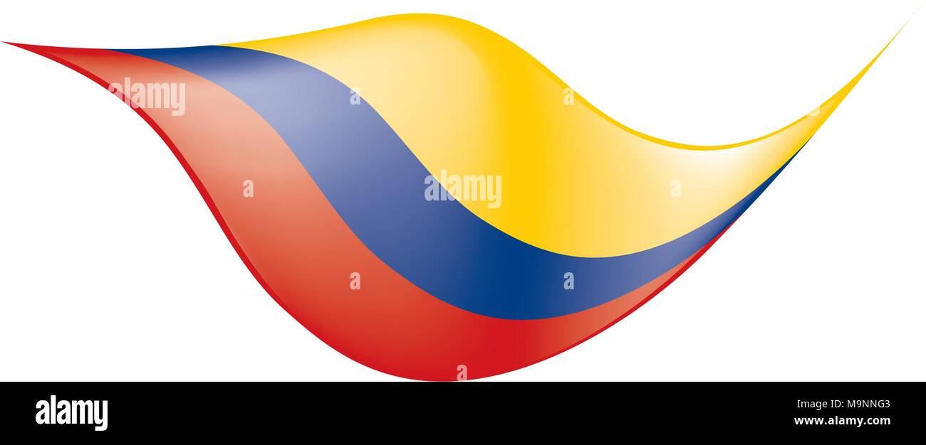 Colombie drapeau, vector illustration Illustration de Vecteur