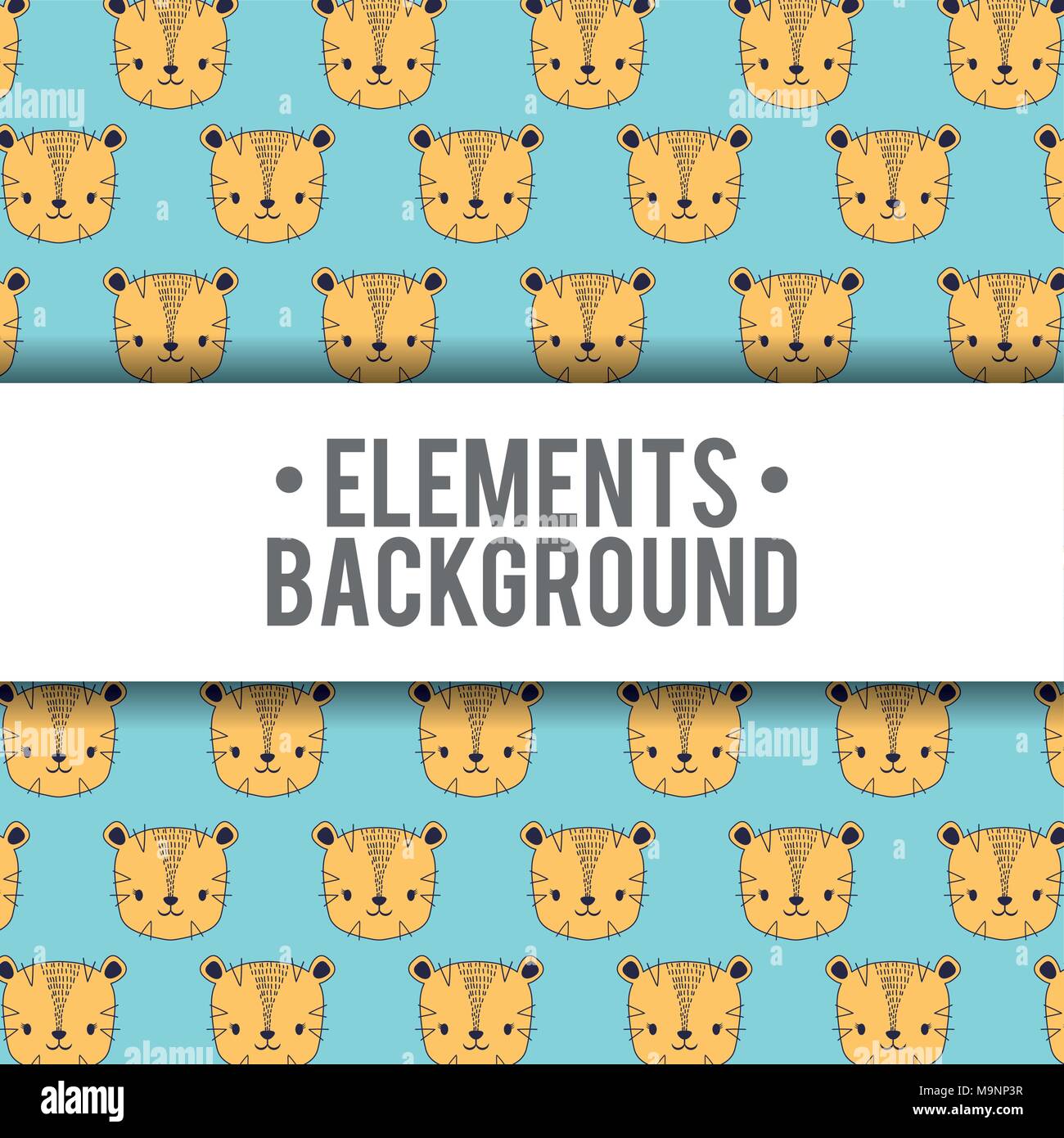 Arrière-plan de conception Elemets lions design coloré mignon , vector illustration Illustration de Vecteur
