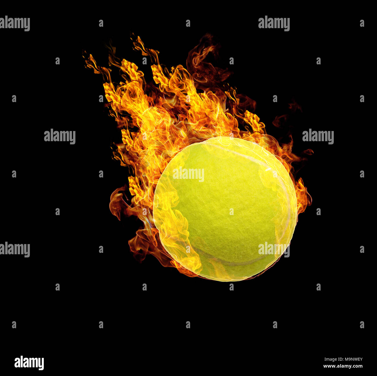 Effet boule de feu sports isolé sur blanc, 3D render. Banque D'Images