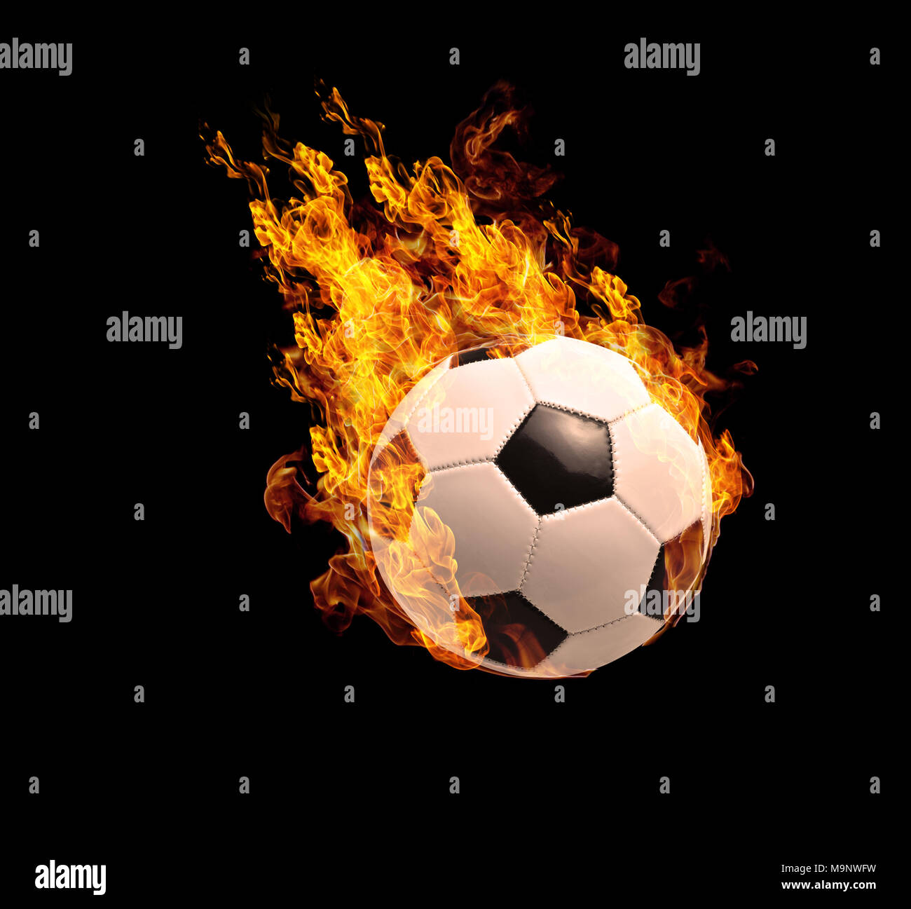 Effet boule de feu sports isolé sur blanc, 3D render. Banque D'Images
