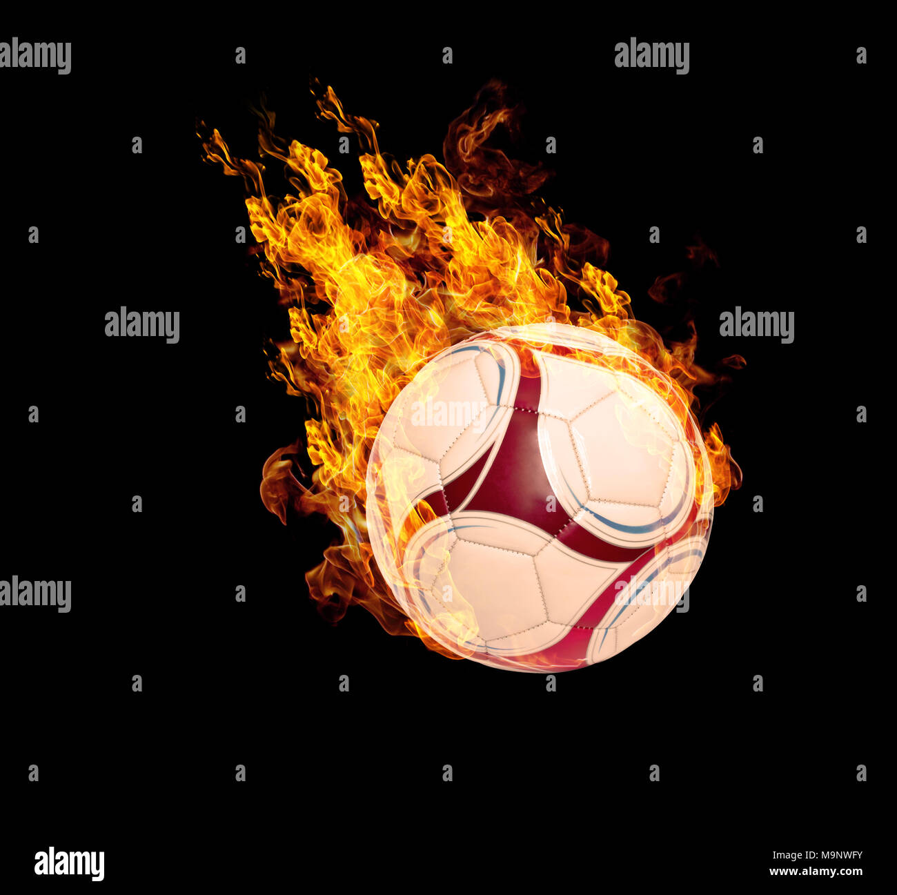 Effet boule de feu sports isolé sur blanc, 3D render. Banque D'Images