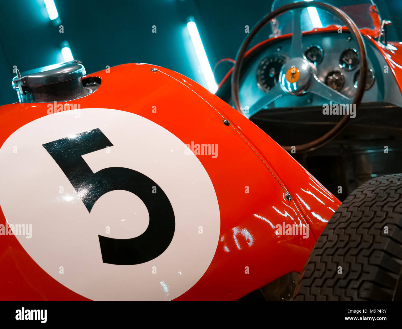 Ferrari 500 Grand Prix de voiture de course monoplace de 1952, Ferrari est un constructeur automobile italien fondé en Italie en 1947. Banque D'Images