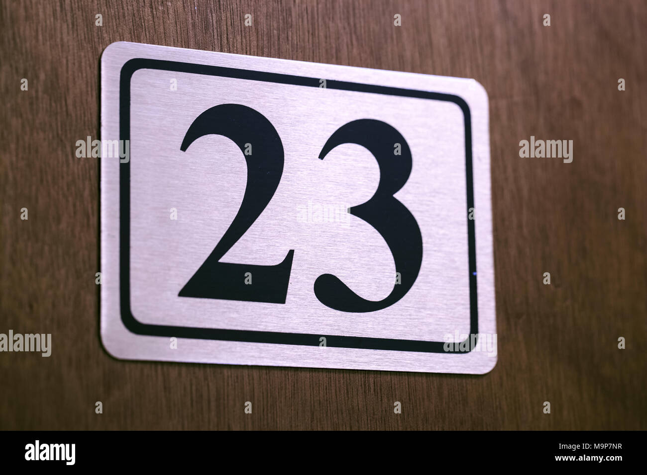 Nombre de chambre d'hôtel 23 Photo Stock - Alamy