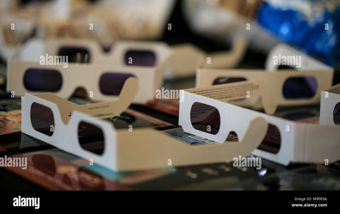 Groupe des lunettes 3D. Banque D'Images