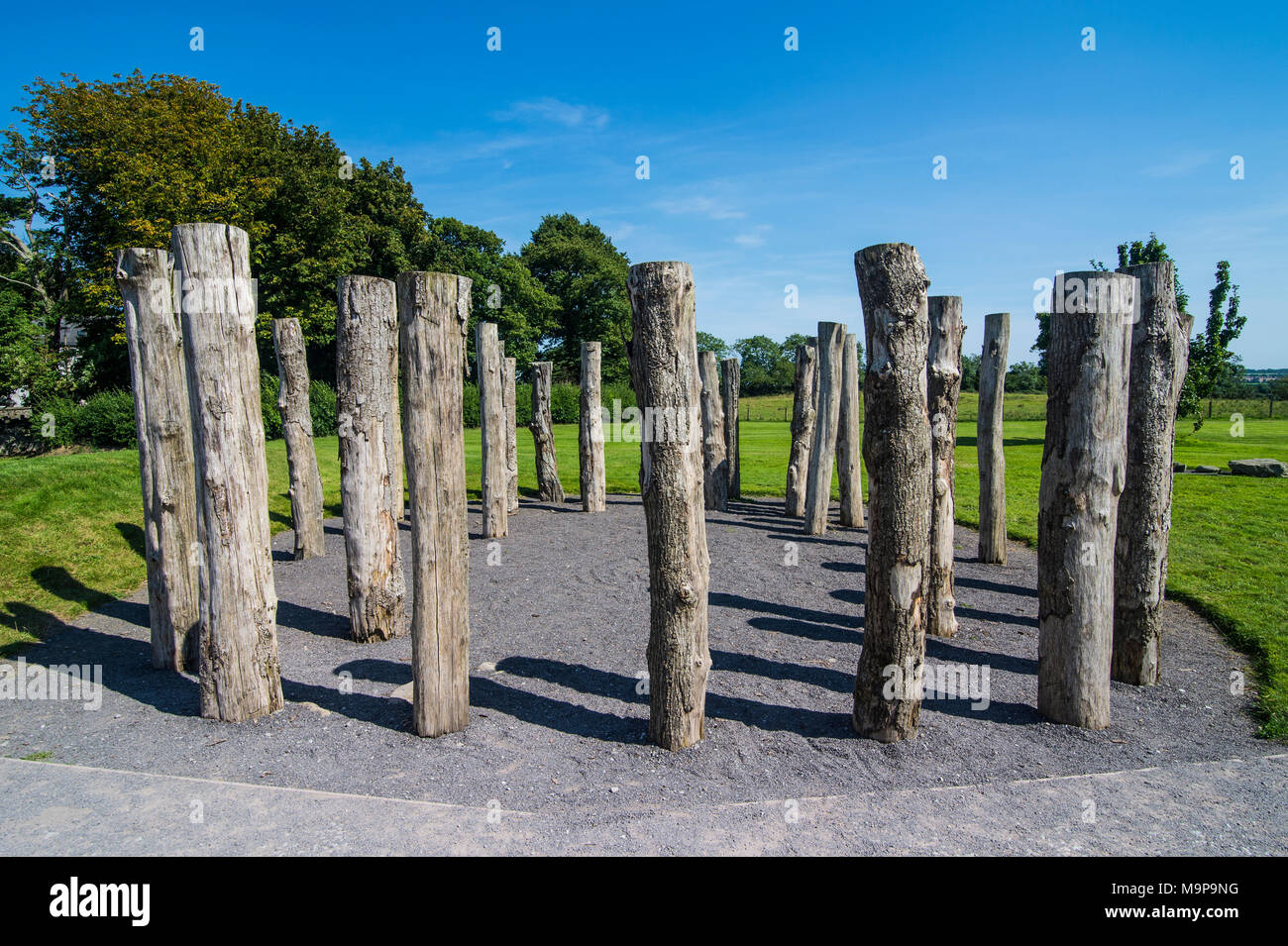 Passage néolithique tombe, Knowth,Unesco world heritage sight, prehstoric Bru na Boinne, Irlande Banque D'Images