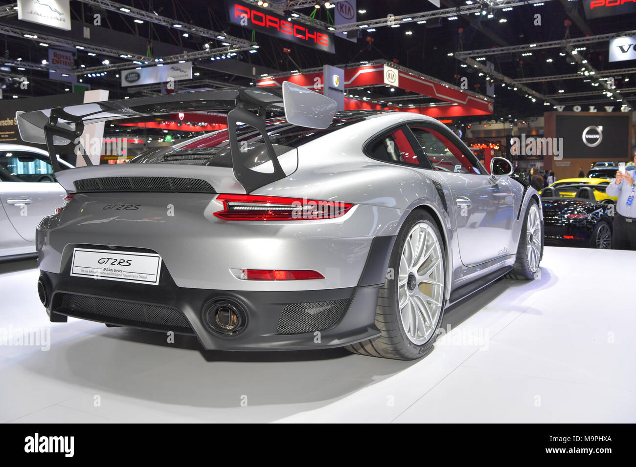 Bangkok, Thaïlande. Mar 27, 2018. Porsche 911 GT2 RS voiture sur l'affichage à Bangkok International Motor Show 2018 Le 27 mars 2018 à Bangkok, Thaïlande. Credit : Chatchai Somwat/Alamy Live News Banque D'Images