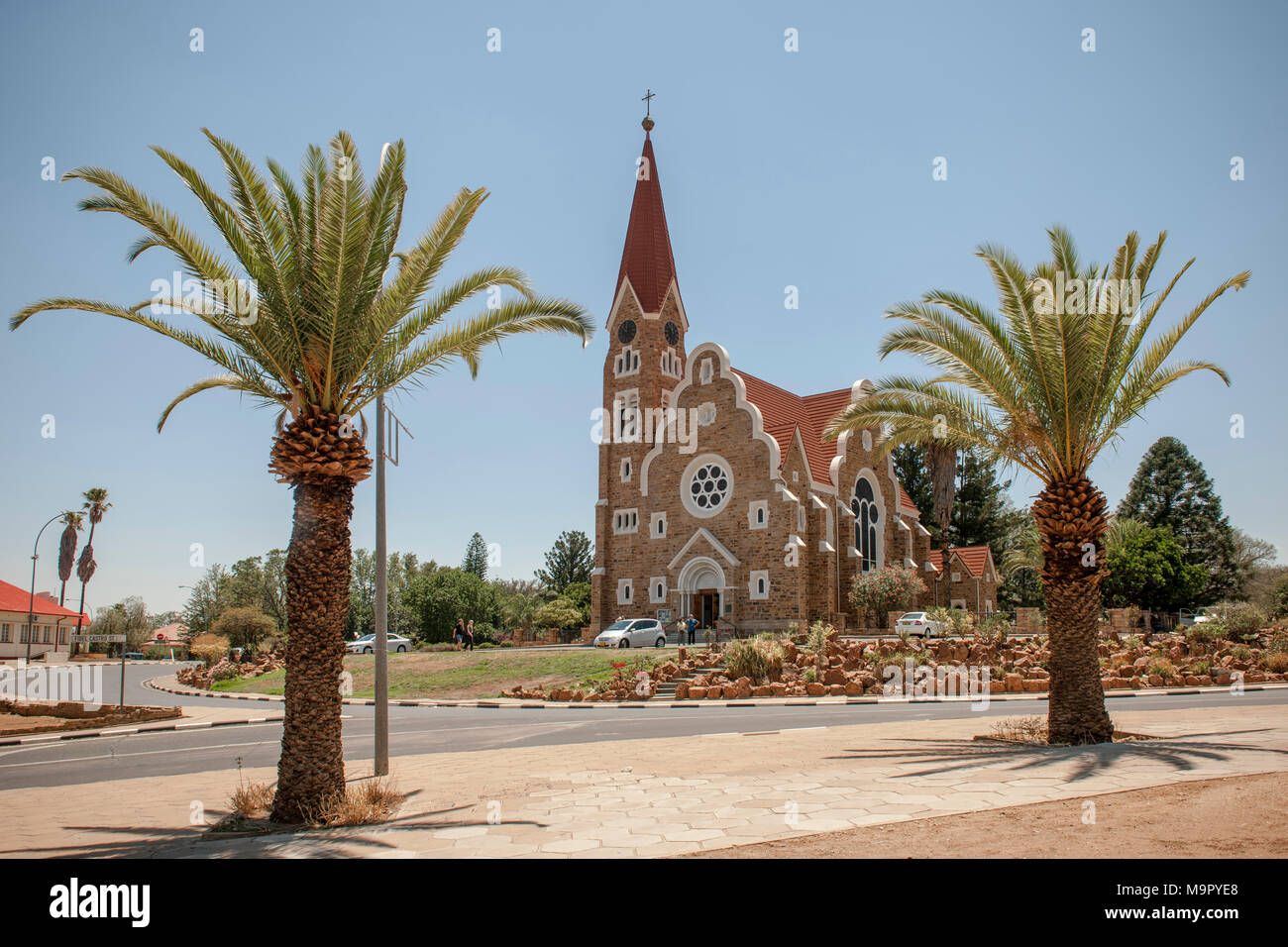 Église évangélique luthérienne de Christ Church 1910, Windhoek, Namibie Banque D'Images