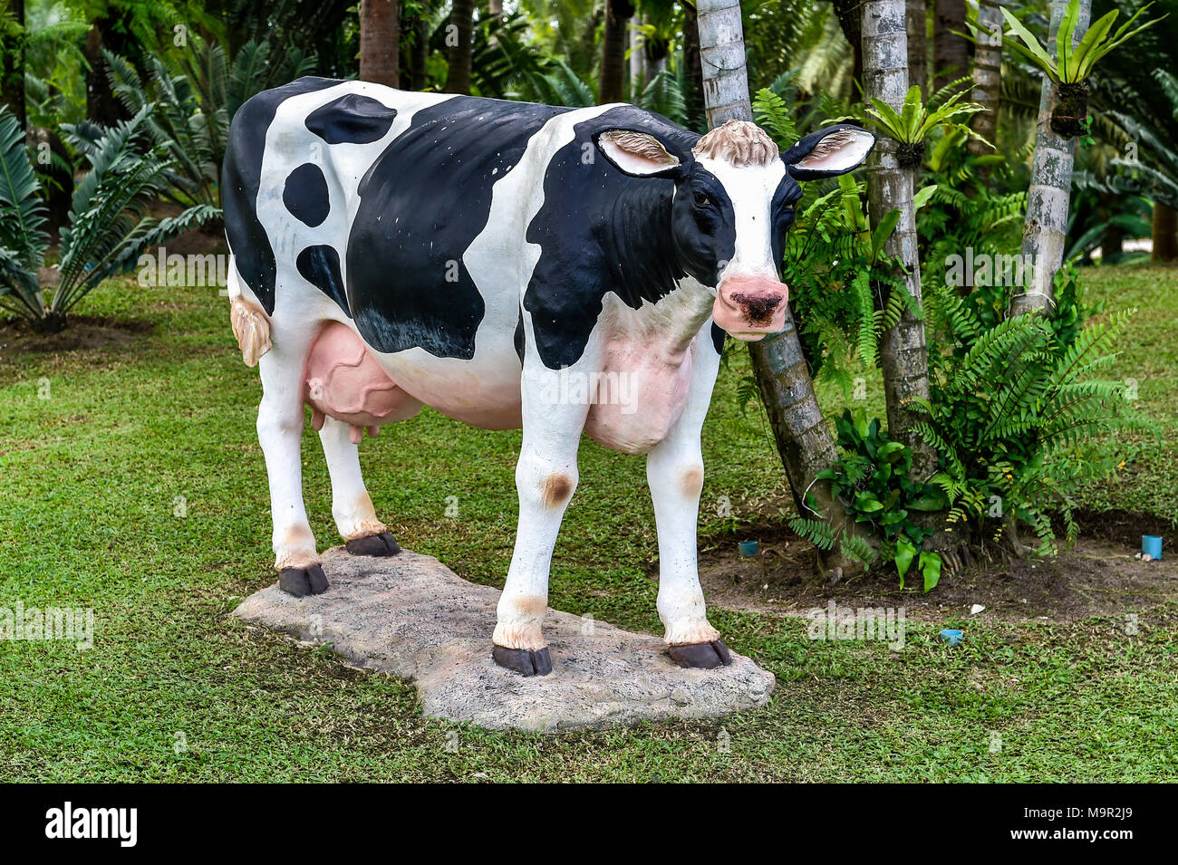 La figure de vache, Nong Nooch Tropical Botanical Garden, Pattaya, Thaïlande Banque D'Images