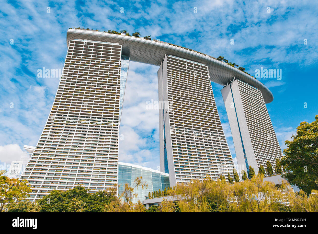 Le Marina Bay Sands Hotel à Singapour, l'Asie du Sud-Est. Banque D'Images