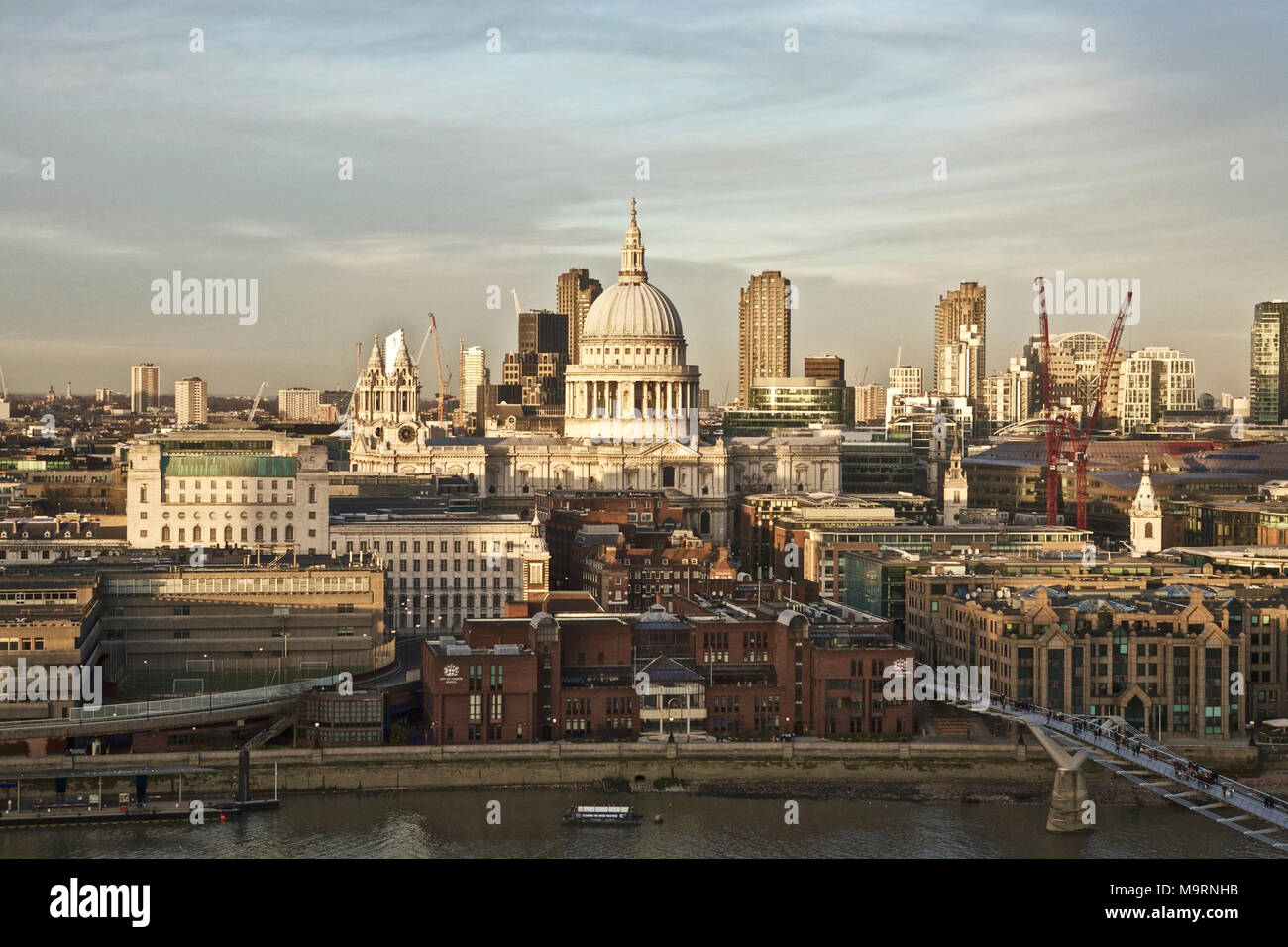 Londres : l'architecture de la Cathédrale St Paul Londres paysage urbain. Banque D'Images