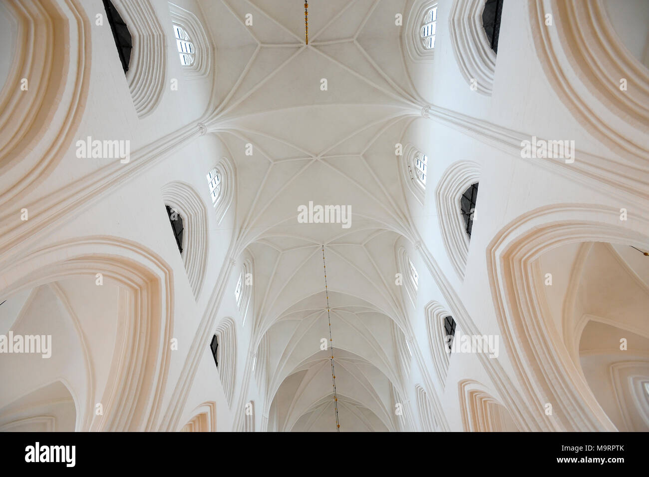 Sankt Knuds gothique Domkirke (St. La Cathédrale de Canute) à Odense, région du sud du Danemark, le Danemark. 21 août 2010, construit à partir de la fin du XIII 100 Banque D'Images