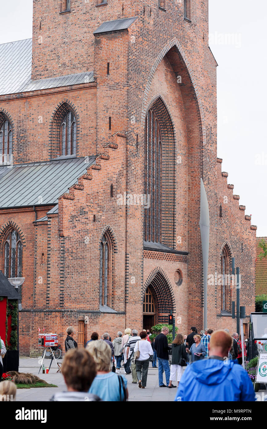 Sankt Knuds gothique Domkirke (St. La Cathédrale de Canute) à Odense, région du sud du Danemark, le Danemark. 21 août 2010, construit à partir de la fin du XIII 100 Banque D'Images