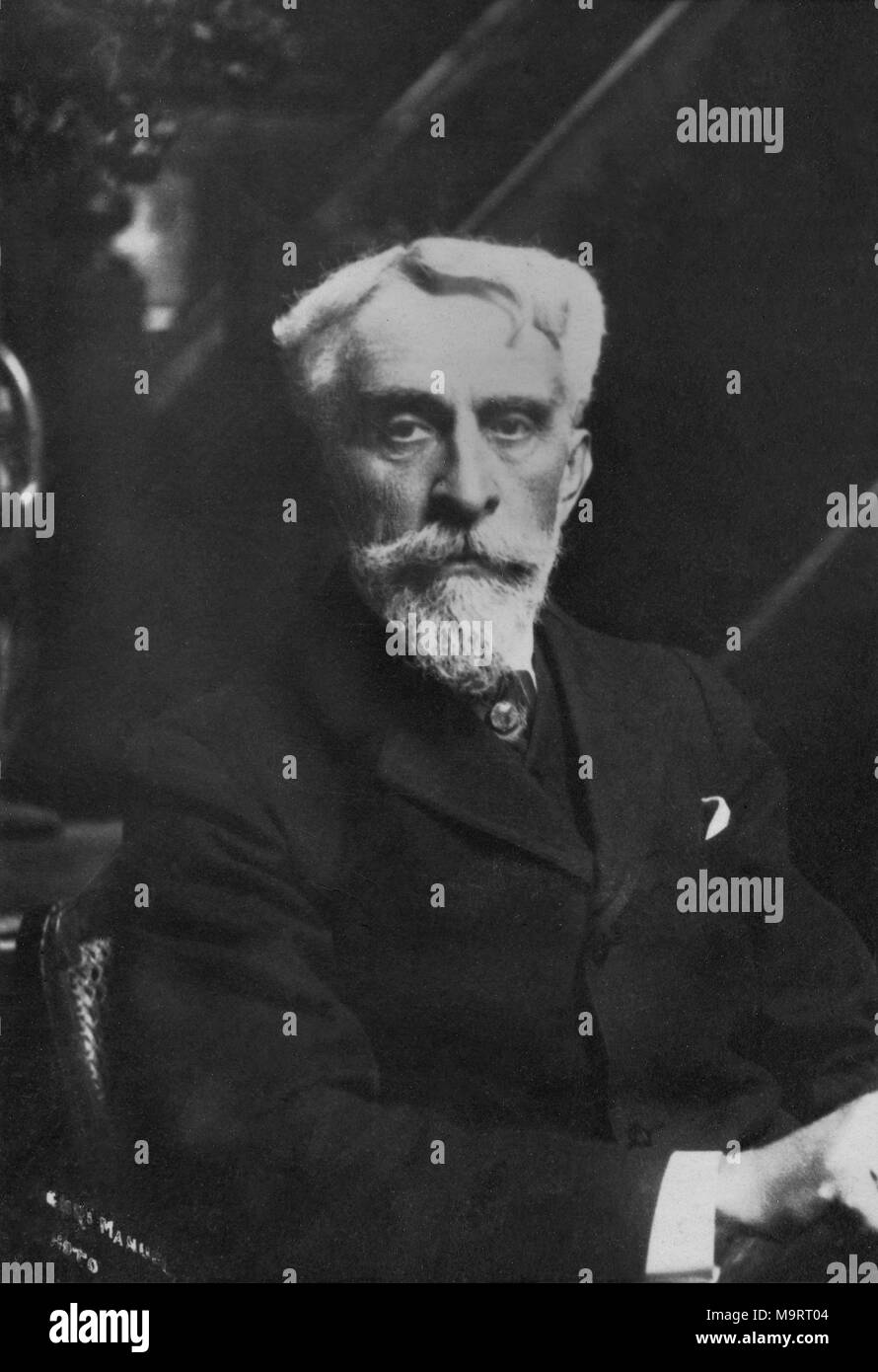 Portrait du peintre français Albert Aublet ( 1851 - 1938 ) - photographie par Henri Manuel ( 1874 - 1947 ) Banque D'Images