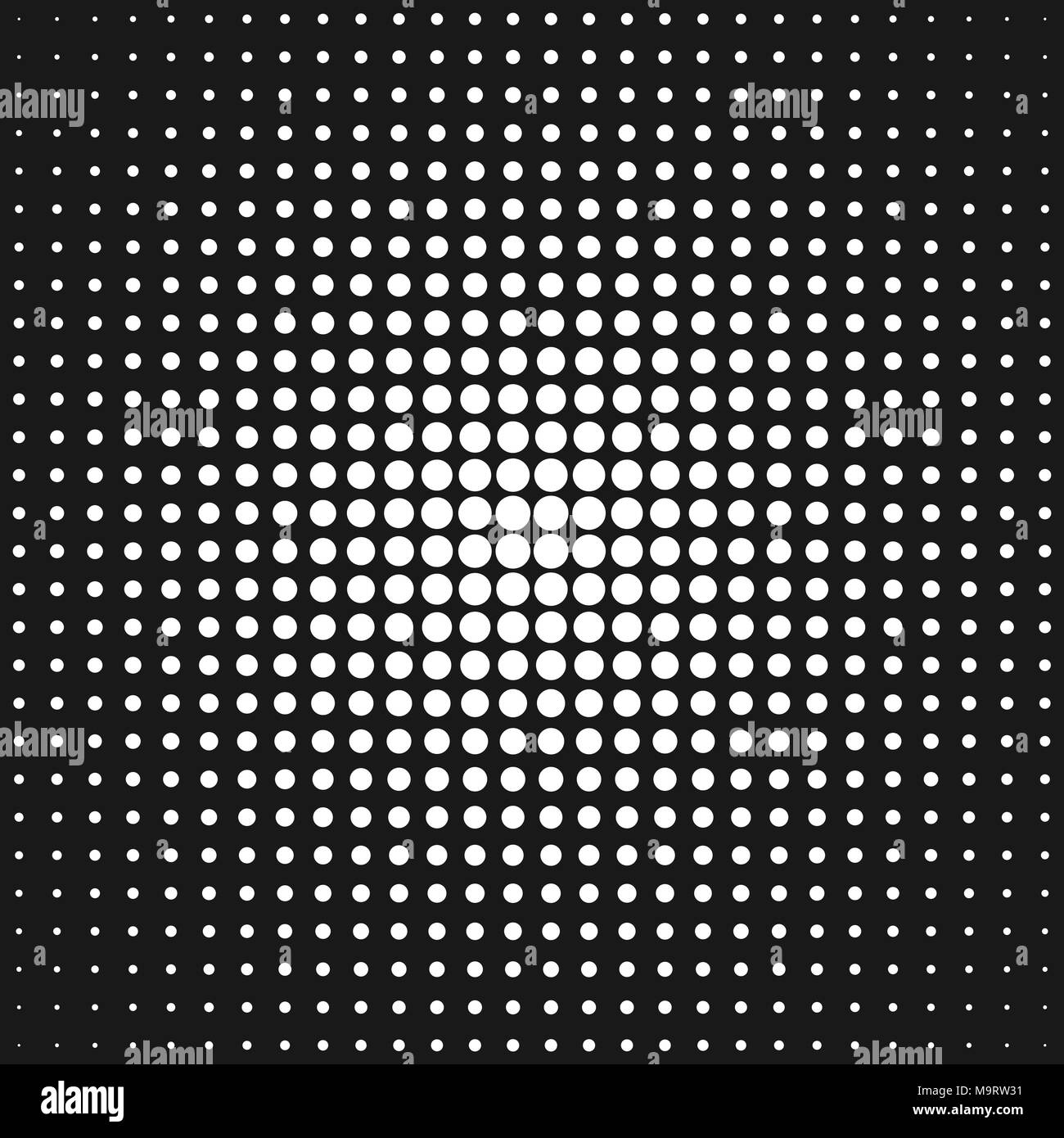 Résumé motif de cercles rétro demi-teinte de fond de points Illustration de Vecteur