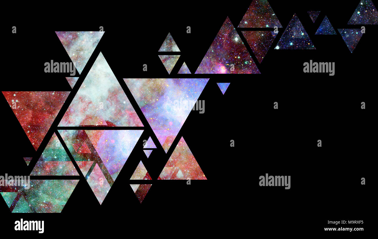 L'espace et la conception de la géométrie. Éléments de cette image fournie par la NASA. Banque D'Images