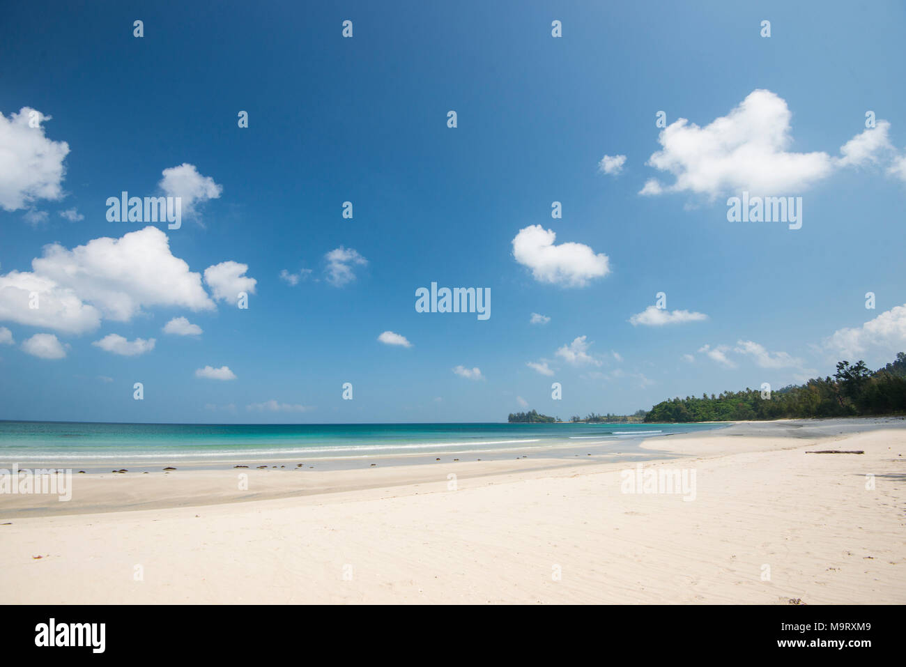 Plage de sable fin, Kudat, Sabah, Malaisie, Bornéo, Banque D'Images