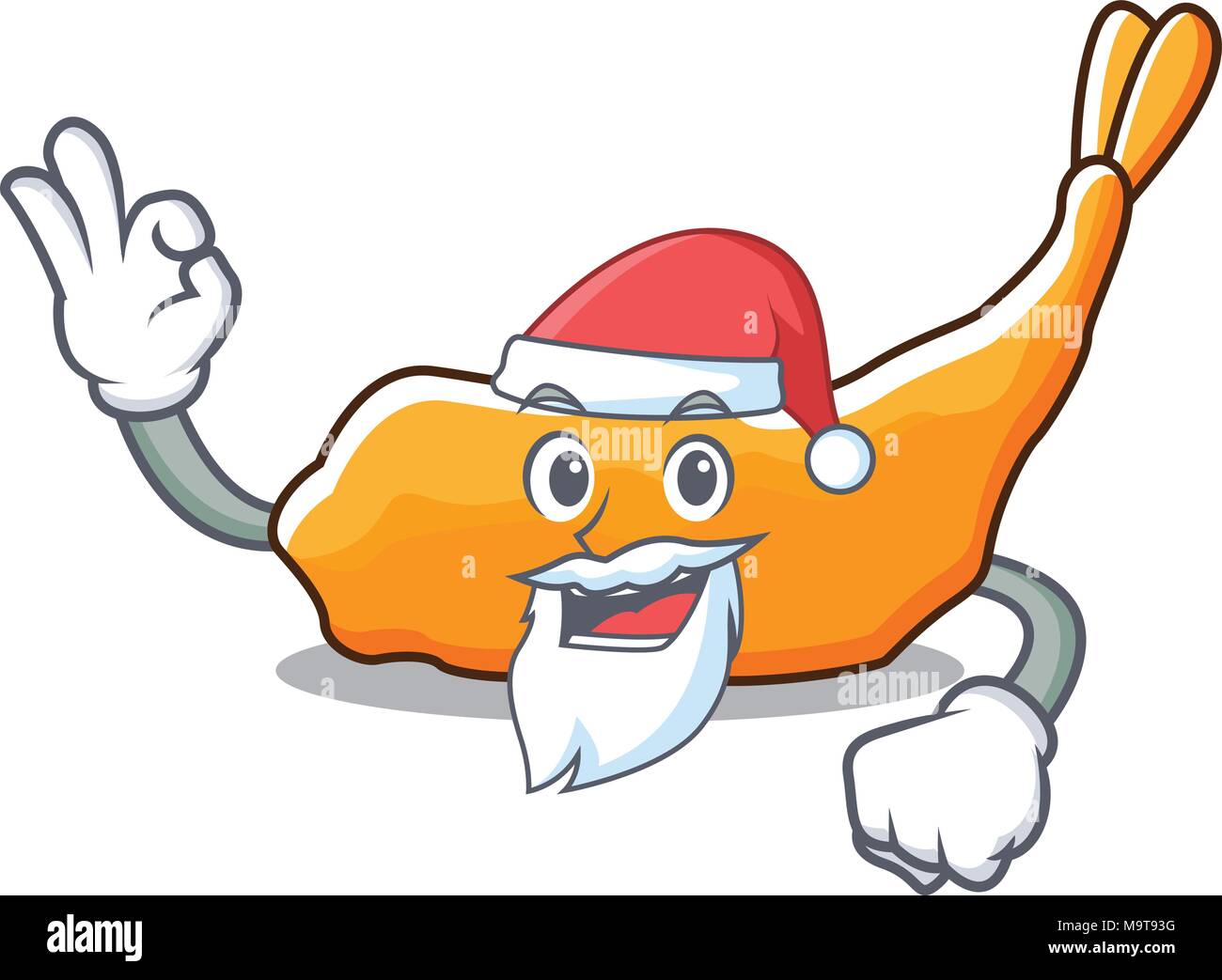 Tempura mascot cartoon style Santa Illustration de Vecteur
