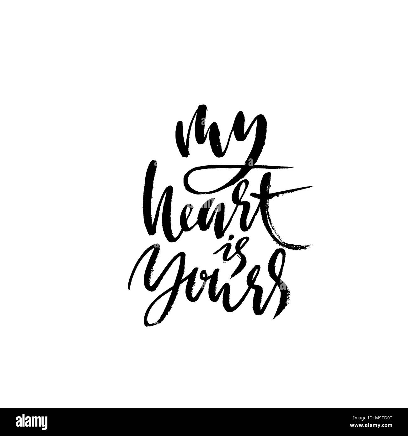 Mon Coeur Est A Toi Banque D Images Vectorielles Alamy