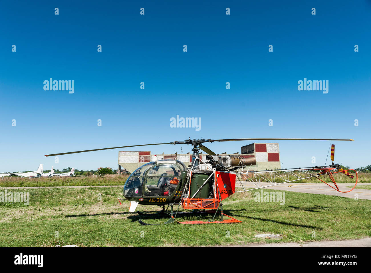 Hélicoptère Aerospatiale SA315B Lama 2432 Série Inscription AE-390 utilisé par Aviacion de Ejercito Argentino (Argentine Army Aviation), Argentine Banque D'Images