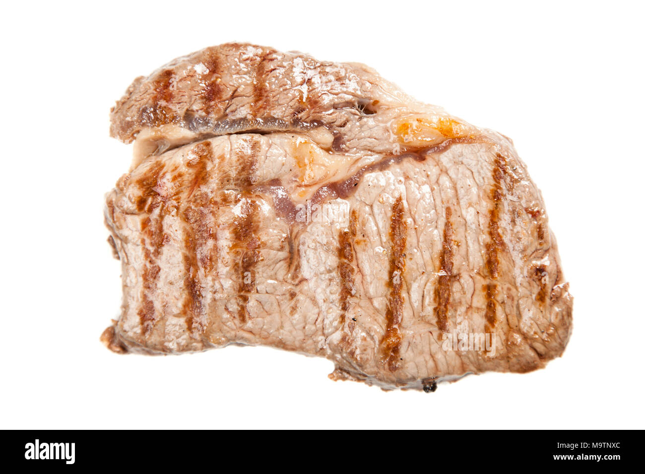 Le steak grillé isolated on white Banque D'Images