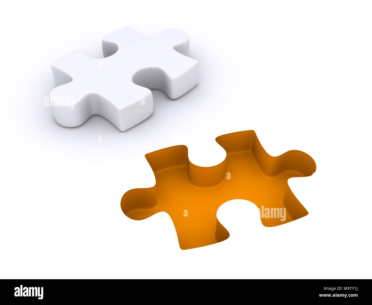 Pièce de puzzle 3d est détachée de la terre Banque D'Images