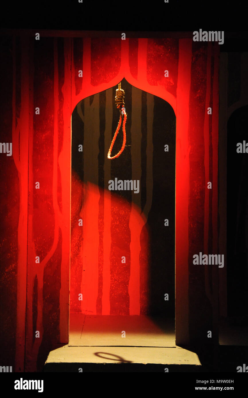 Mans Hang Noose Banque D'Images