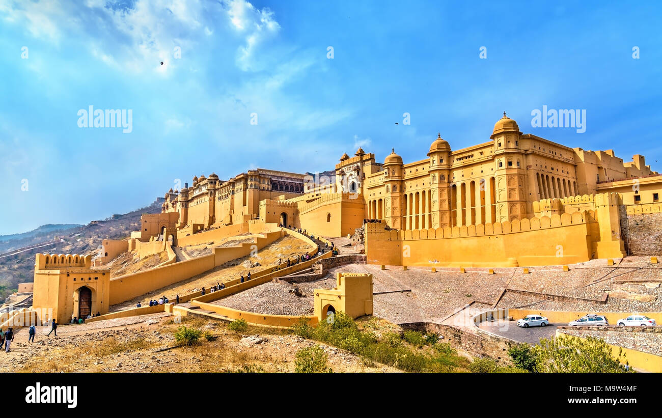 Vue de Fort Amer à Jaipur. Une attraction touristique au Rajasthan État de l'Inde Banque D'Images