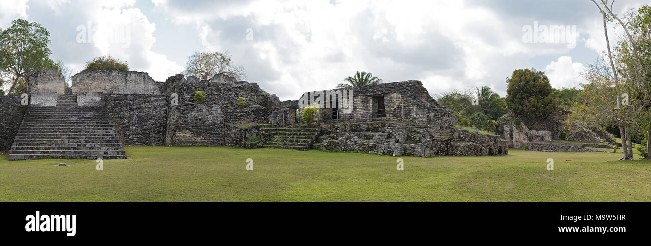 Kohunlich, site archéologique de la civilisation Maya pré-Colombienne près de Chetumal Banque D'Images