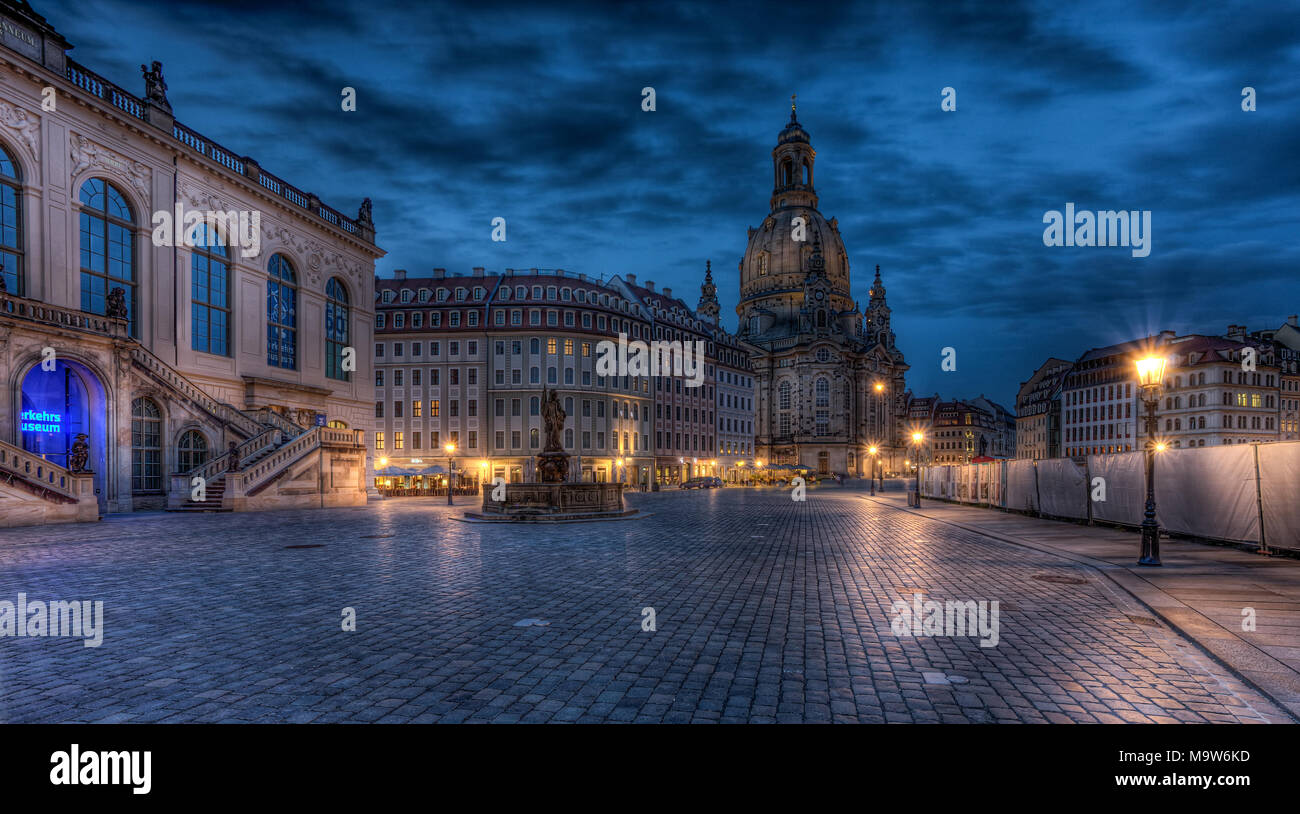 Frauenkirche de Dresde Banque D'Images