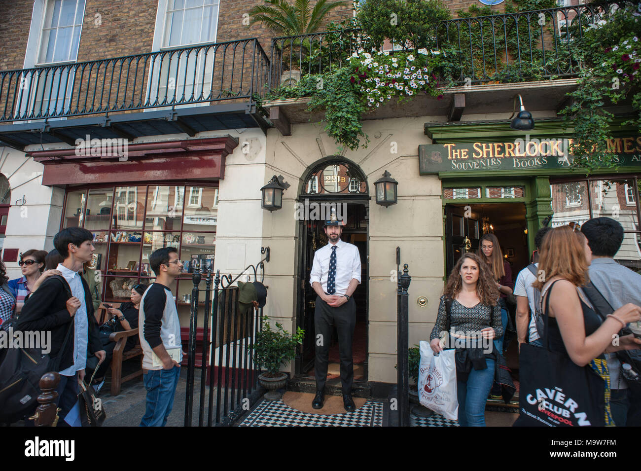 Londres. Le musée Sherlock Holmes, Baker Street Royaume-uni. Banque D'Images