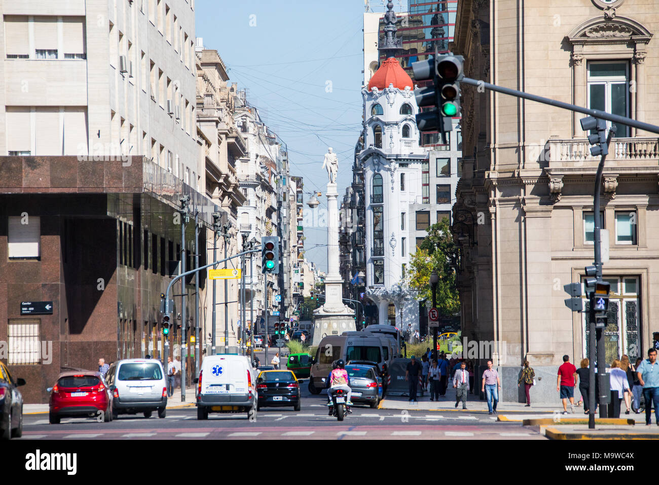 Le général Juan Lavalle Monument, Buenos Aires, Argentine Banque D'Images